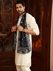 Tng By Md Stole Collection-Ishq ke Tukre Stole (Black)