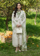 Printkari By Sardinia Unstitched 3 Piece Lawn Collection-White Tulip