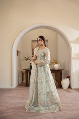 Couture by Manahils Stitched 3 Piece Luxury Formals Collection'2025-001-MINT GREEN