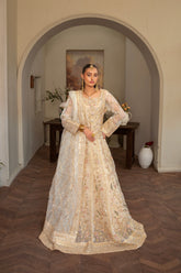 Couture by Manahils Stitched 3 Piece Luxury Formals Collection'2025-001-BEIGE