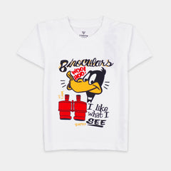 Kjunction Boys Half Sleeves-Printed T-Shirt (Daffy)