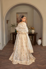 Couture by Manahils Stitched 3 Piece Luxury Formals Collection'2025-001-BEIGE