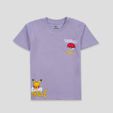 Kjunction Boys Half Sleeves-Printed T-Shirt (Pokemon)