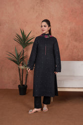 Feathers Unstitched 3 Piece Emb Lawn Summer Suit-Noir Rose-Quartz Minimal-Embroidered 3pc