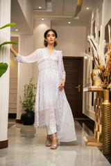Ensembles By Zouj Unstitched 3 Piece Chiffon Edit Collection'2025-Lilac Lush