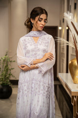 Ensembles By Zouj Unstitched 3 Piece Chiffon Edit Collection'2025-Lilac Lush