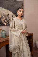 Saffiya By Manahils Stitched 3 Piece Formals Collection'-2025K-160-CAMEL BROWN