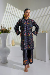 Dhaga Stitched 2 Piece Crepe Suit-Cleo