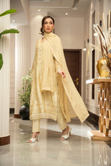 The Silk Allure By Zouj Unstitched 3 Piece Sheesha Silk Collection'2025-Majestic Fawn