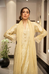 The Silk Allure By Zouj Unstitched 3 Piece Sheesha Silk Collection'2025-Majestic Fawn