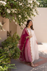 Omal By Komal Stitched 2 Piece Summer Collection'2025-CHANDNI (Frock & Dupatta)