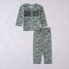 Kjunction Boys Printed Full Sleeve Suit (Game-Over)