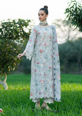 Printkari By Sardinia Unstitched 3 Piece Lawn Collection-Silver Bush