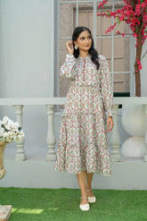 Mahroo Stitched Khaddar Maxi Collection'2025-T-FRK-010