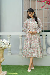 Mahroo Stitched Khaddar Maxi Collection'2025-T-FRK-010