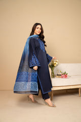 Tiraz Stitched 3 Piece Summer Suit-Zareen