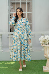 Mahroo Stitched Khaddar Maxi Collection'2025-T-FRK-008