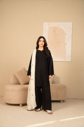 Tiraz Stitched 3 Piece Summer Suit-Eylaan