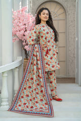 Mahroo Stitched 3 Piece Khaddar Collection'2025-T-CK-004