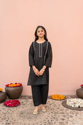 Khayat Stitched 2 Piece Lawn Kids Collection'2025-Black
