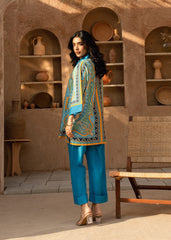 Nairah Co Ords Summer Ramadan Edit Suit-PORCELAIN BLUE