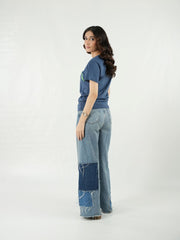 Mercato Round Neck Navy Blue Shirt
