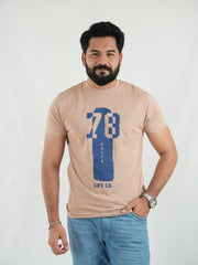 Mercato Round Neck Beige Shirt