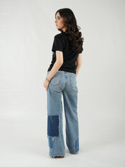 Mercato Round Neck Black Shirt