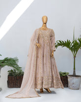 Saira Sultana Stitched Wedding Formals Suit-Mahira-Peach