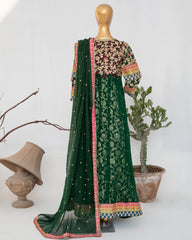 Saira Sultana Stitched Wedding Formals Suit-Sumaira-Bottle Green