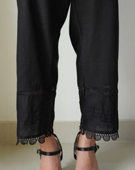 Deck Up Mesh Lace Trousers - Black
