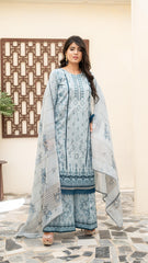 Dressline Launching New Unstitched 3 Pcs Premium Chikankari Emb Digital Printed Lawn Collection