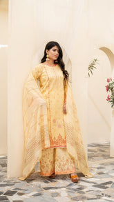 Dressline Launching New Unstitched 3 Pcs Premium Chikankari Emb Digital Printed Lawn Collection