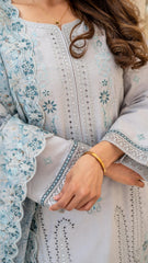 Dressline Launching New Unstitched 3 Pcs Premium Emb ChikankariJacquard Lawn Collection