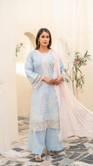 Dressline Launching New Unstitched 3 Pcs Premium Emb ChikankariJacquard Lawn Collection