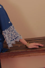 Dhaga Stitched Solid 2 Piece Emb Suit-Coachella
