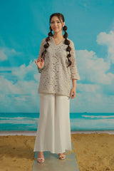 Dhaga Stitched 3 Piece Embroidered Summer Suit-Allana