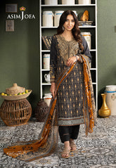 Asim Jofa Outfit Of The Day Ajod-25 Embroidered Swiss Lawn 3 Pcs