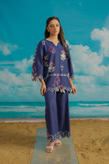 Dhaga Stitched Solid 2 Piece Emb Suit-Taliana