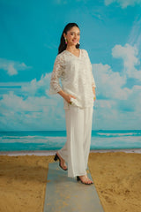 Dhaga Stitched 3 Piece Embroidered Summer Suit-Alva