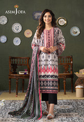 Asim Jofa Outfit Of The Day Ajod-19 Printed Georgette Silk 2 Pcs