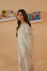 Dhaga Stitched Solid 2 Piece Emb Suit-Aura