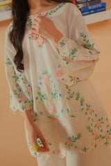 Dhaga Stitched Solid 2 Piece Emb Suit-Aura