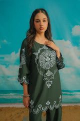 Dhaga Stitched Solid 2 Piece Emb Suit-Hope