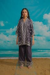 Dhaga Stitched Solid 2 Piece Emb Suit-Arwen