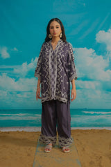 Dhaga Stitched Solid 2 Piece Emb Suit-Arwen