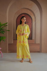 Dhaga Stitched Solid 2 Piece Emb Suit-Glowup