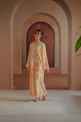 Dhaga Stitched Solid 2 Piece Emb Suit-Heat