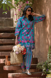 Print Muse By Sahar Stitched Co Ords Cambric Suit-Tropical Bloom