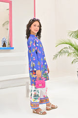 Dhaga Stitched 2 Piece Premium Cotton Lawn Kids Suit-Pixie